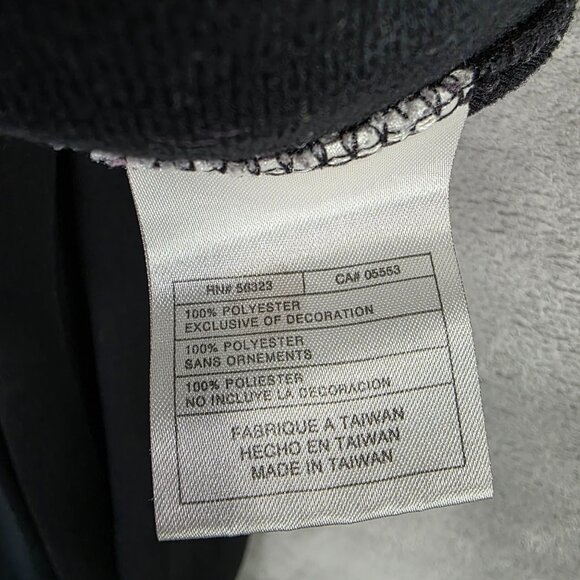 Mens Nike Black Track Pants White Side Piping & Zippers 100% Polyester Size XL - Picture 3 of 10